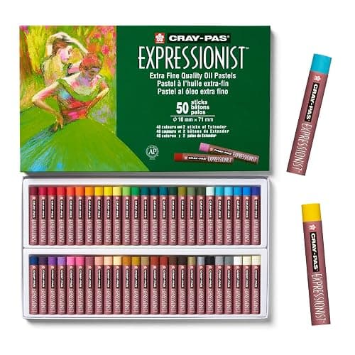 SAKURA XLP50 50-Piece Cray-Pas Expressionist Oil Pastel Set, Assorted Color - Image 1