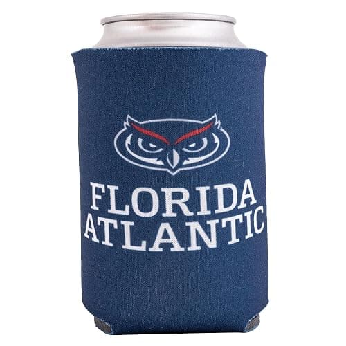 Desert Cactus Florida Atlantic University Can Insulator FAU Owls Beverage Cooler 1 Pack Foam 12oz Can Holder Single Sided (Design A) - Image 1