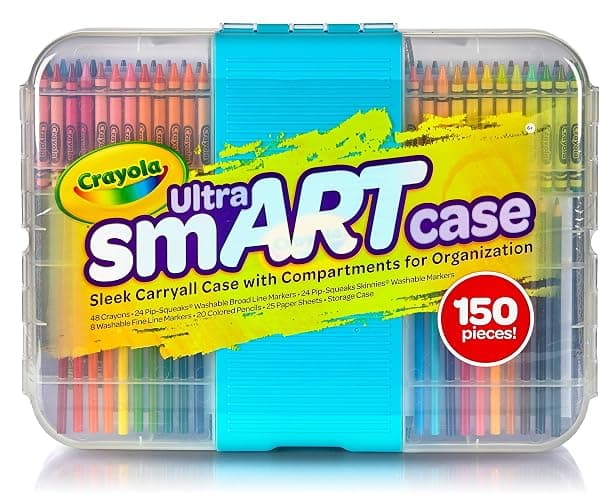 Crayola Ultra Smart Case, 150 Pieces, Art Set for Kids, Gift, (Model: 04-6810) - Image 1