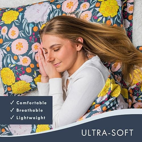 Where The Polka Dots Roam WTPDR Dark Floral Sheets King Size, Super Soft Wrinkle Resistant Bedding Set for Boho Room Décor, Premium Floral Printed King Bed Sheets for Girls, Teens and Master Bedrooms thumbnail 6
