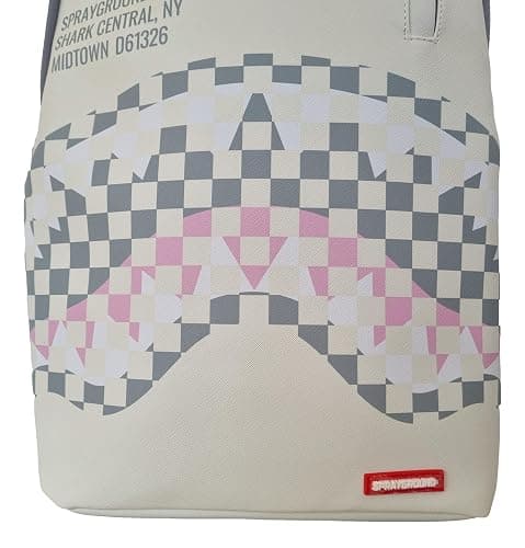 SPRAYGROUND Limited Edition 910B7420NSZ Cream Check Shark Central Savage Backpack, cream, M thumbnail 2