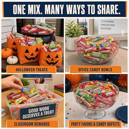 Ultimate Assorted Candy Party Mix - 2 LB Bag - Mega Variety Bulk Assortment - Individually Wrapped Candy - Queen Jax - Variety Pack thumbnail 6