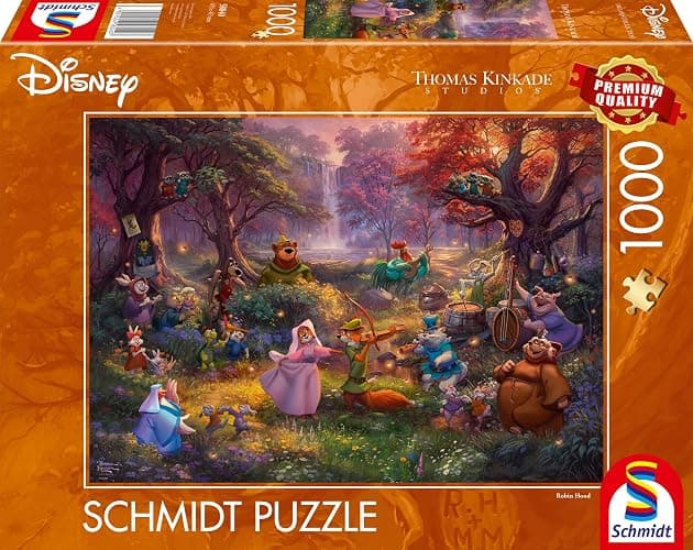 Schmidt Spiele 58040 Thomas Kinkade, Disney, Robin Hood, 1000 Teile Puzzle - Image 1