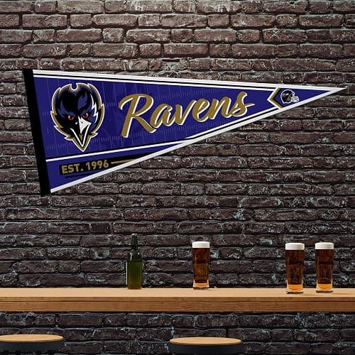Rico Industries NFL Football Classic 12" x 30" Felt Wall Décor Pennant - Great for Home/Bed Room/Man Cave Décor thumbnail 2