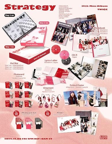 TWICE - 14th Mini Album [STRATEGY] Photobook STEP Random (1ea) Version + P.O.B Photocard Set + Poster thumbnail 2