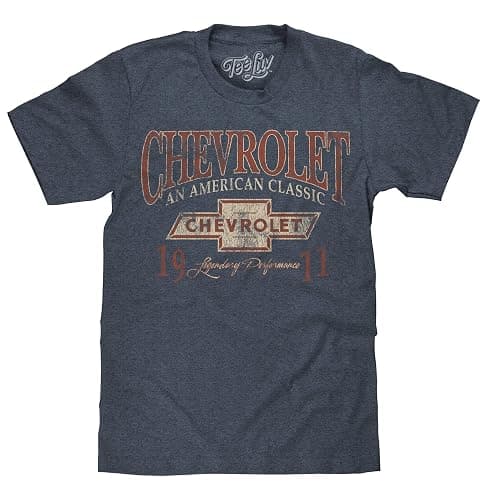 Tee Luv Men's Chevrolet an American Classic T-Shirt - Chevy 1911 Car Logo Shirt - Image 1