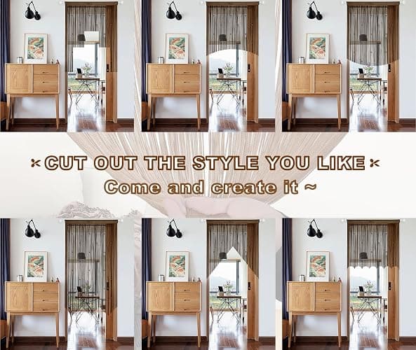 YIIBAII Beaded Curtain Beaded Curtains for Doorways Crystals Suitable for Interior Hanging Decoration and Partitions Closet Curtains (39"x110", Coffee) thumbnail 6