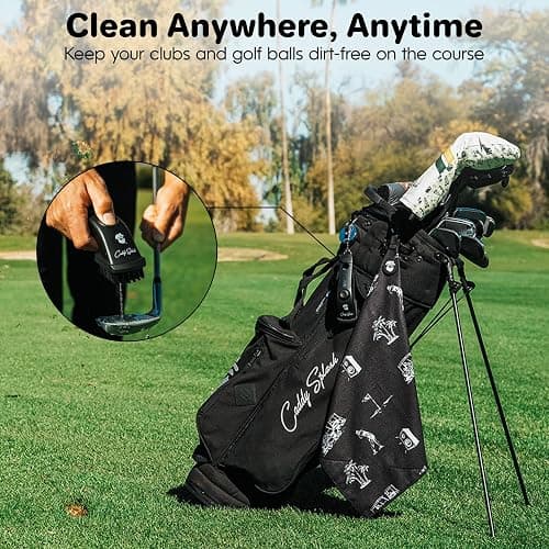 Caddy Splash Golf Club Brush Pro with Water – Heavy Duty Retractable Clip – Push Button for Easy Cleaning – Nylon Bristles – Holds 4 Oz – Golf Accessories for Men – Best Golf Gift – USA Company thumbnail 4