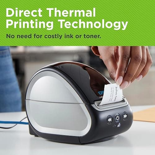 DYMO LabelWriter 550 Turbo Label Printer, Label Maker with High-Speed Direct Thermal Printing, Automatic Label Recognition, Prints Variety of Label Types Through USB or LAN Network Connectivity thumbnail 3
