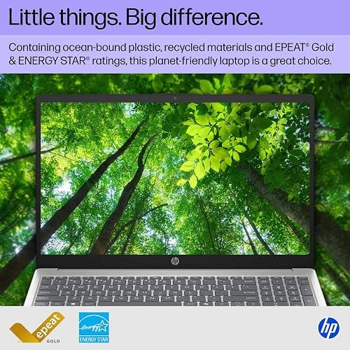 HP 15.6 inch Laptop, HD Touchscreen Display, AMD Ryzen 3 7320U, 8 GB RAM, 128 GB SSD, AMD Radeon Graphics, Windows 11 Home in S Mode, Natural Silver, 15- fc0099nr thumbnail 6