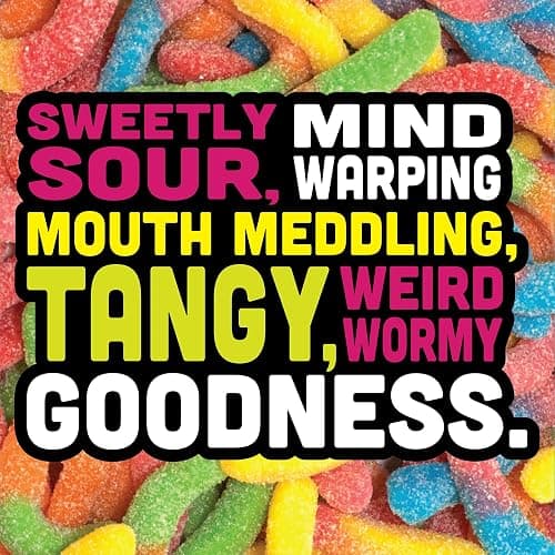 Trolli Sour Brite Crawlers, Candy, Cherry-Lemon, Strawberry-Grape & Orange-Lime, Sweet and Sour, Gummy Worms, 14 oz thumbnail 5