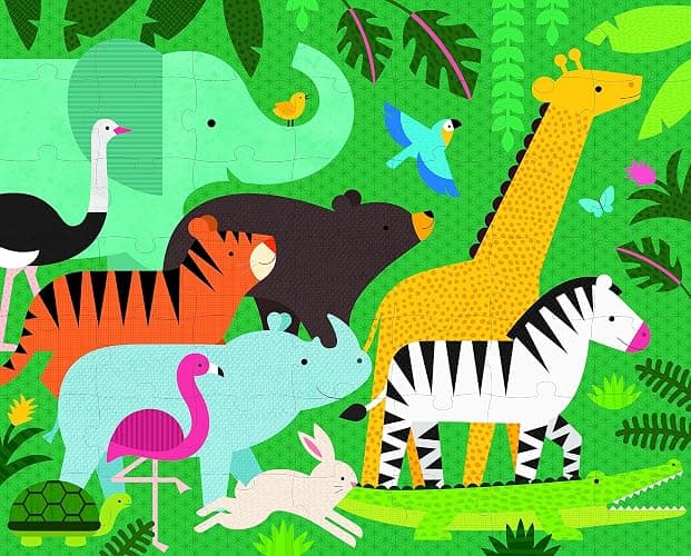 Jigsaw Puz 2 Sided Animal Menagerie thumbnail 2