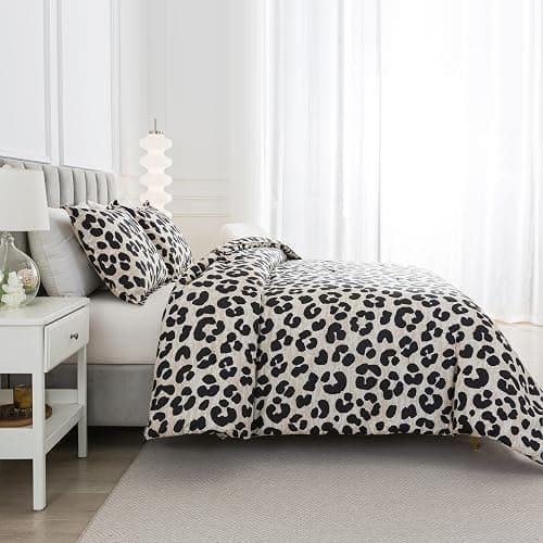 Caressma Safari Leopard Cheetah Print Comforter Set, Twin Size 2 Pieces for All Seasons, Ultra Soft Microfiber, Untamed Wilderness Style Comforter with Pillowshams thumbnail 5