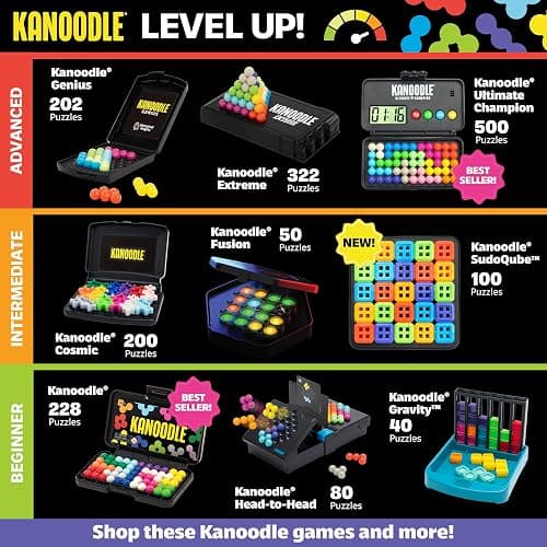 Learning Resources Kanoodle 3D Brain Teaser Puzzle, Travel Game for Adults and Kids Ages 7 8 9 10+, Gift for Boys and Girls, Featuring over 200 Challenges thumbnail 9