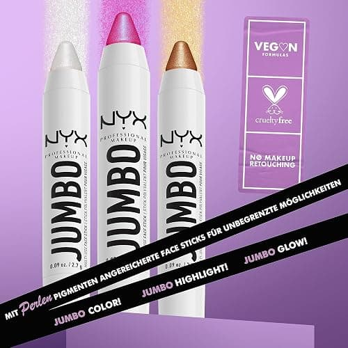 NYX PROFESSIONAL MAKEUP Jumbo Multi-Use Face Highlighter Stick Vanilla Ice Cream and Butter Gloss Sugar Glass Lip Gloss Bundle thumbnail 3