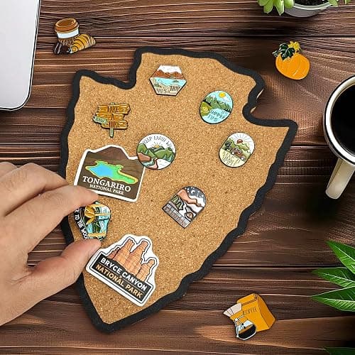 1pcs Arrow Head Display Cork Board – 7x9.5 inch Enamel Pin Board for National Park Pins, Brooch & Pin Collection Display, Ideal for Home, Office & School Decor thumbnail 2