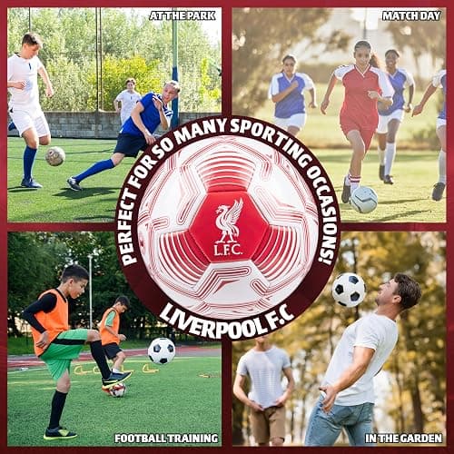 Liverpool F.C. Football Soccer Ball for Adults Teenagers Kids Training Football Size 3, 4 or 5 Liverpool Merchandise thumbnail 4