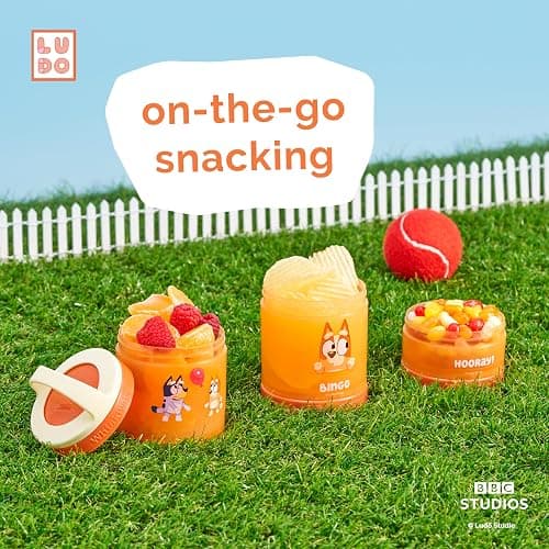 Whiskware Bluey Stackable Snack Containers for Kids and Toddlers, 3 Stackable Snack Cups for School and Travel, Bluey and Bingo, Hooray(Pack of 1) thumbnail 5