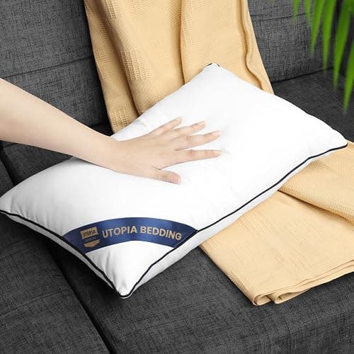 Bedding Throw Pillow Inserts (Pack of 4, White), 12 x 20 Inches Decorative Indoor Pillows for Sofa, Bed, Couch, Cushion Sham Stuffer thumbnail 8