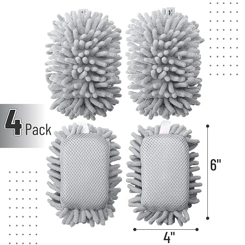 Mr. Pen- Microfiber Shag Whiteboard Eraser, 4 Pack, Grey, Washable Microfiber Whiteboard Eraser thumbnail 2