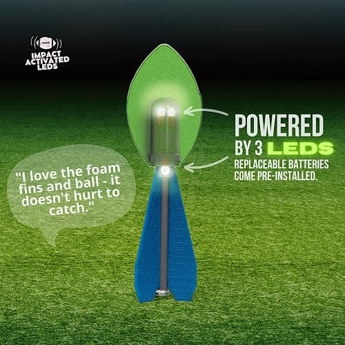 LIGHTRO - Foam Glow in The Dark Football - Super Bright - Smart LEDs - Batteries Included - Football Game for Kids 8 9 10 11 12 - A Perfect Birthday and Summer Gift thumbnail 7