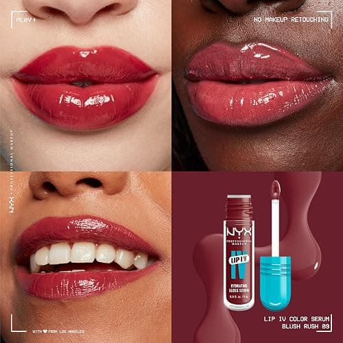 NYX PROFESSIONAL MAKEUP Lip IV Hydrating Glossy Lip Stain with 12HR Hydration - Blush Rush (Pink) thumbnail 2