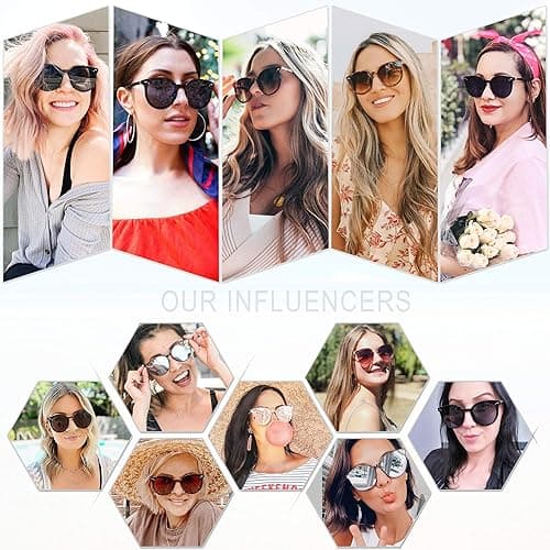 SOJOS Sunglasses Womens Trendy 2025 Classic Round Retro Vintage Shades Large Frame Sunnies SJ2067 - Pink thumbnail 2