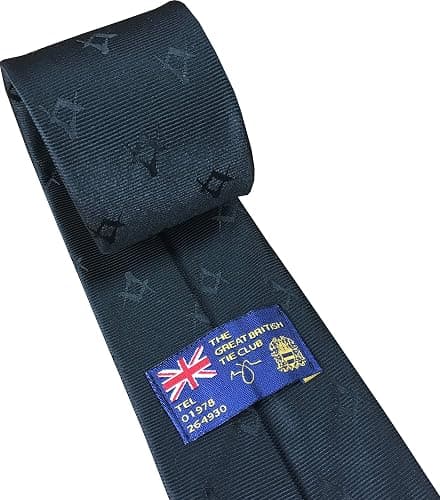 Mens Freemasons Masonic Black Woven Neck Tie thumbnail 4