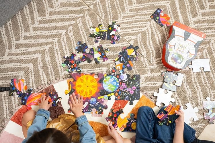 Crocodile Creek 36-Piece Jigsaw Floor Puzzle - Fun Floor Puzzles for Kids Ages 3-5 - Heavy-Duty Shaped Box for Storage - Vehicles - 24" W x 18" H Finished thumbnail 2