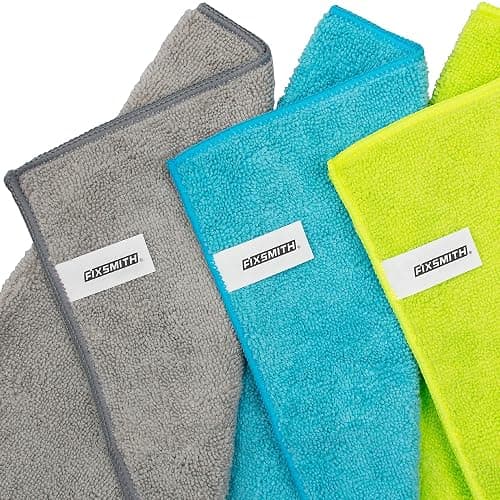 FIXSMITH Microfiber Cleaning Cloth - Pack of 8, Size: 12 x 16 in, Multi-Functional Cleaning Towels, Highly Absorbent Cleaning Rags, Lint-Free, Streak-Free Cleaning Cloths for Car Kitchen Home Office. thumbnail 8