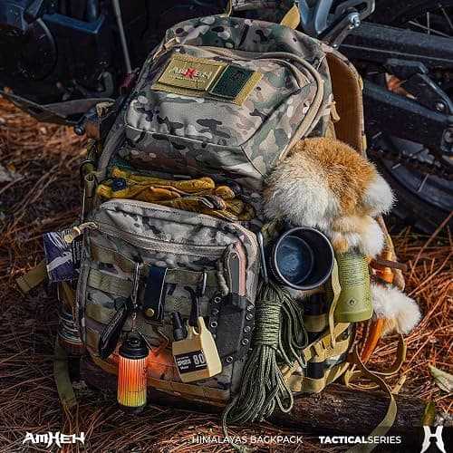AMHEH 52L Tactical Backpack Military Molle Assault Pack - 3 Day Bugout Survival Rucksack, Hydration Compatible, Black thumbnail 7