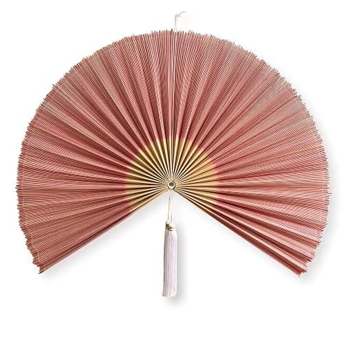 ChumDecor Fan Wall Decor,Japanese Chinese Wall Fans Decor, Boho Hanging Headboard,Decorative Folding Fan for Over Bed Decorations (Redpink, 40inch) - Image 1