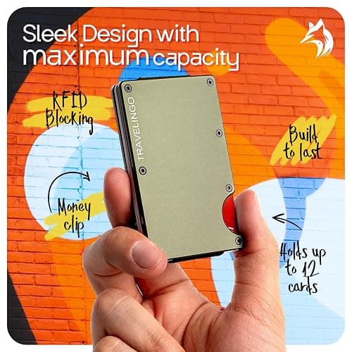 TRAVELINGO Slim RFID Blocking Wallet For Men - Light Weight, Durable & Compact- Minimalist Wallet With Money Clip (Green) thumbnail 6
