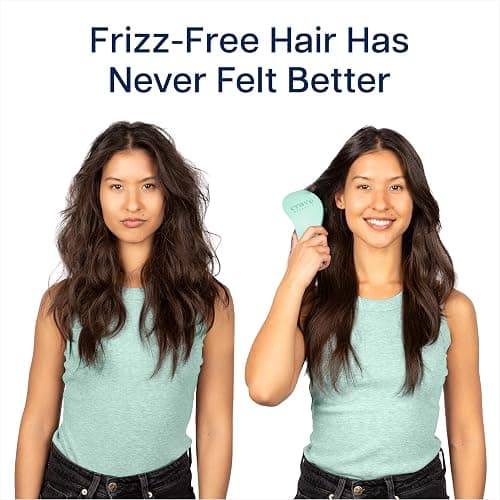 Crave Naturals Glide Thru Detangling Hairbrush that Glides Through Tangles For Wet, Dry and Damaged Hair - Gentle Detangler Styling Tool for Adults, Kids, Men and Women - 7.5 x 3 in, Turquoise thumbnail 7