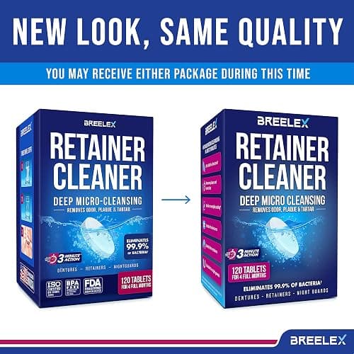 Breelex Retainer Cleaner Tablets, 120 Count for Dentures & Aligners thumbnail 2