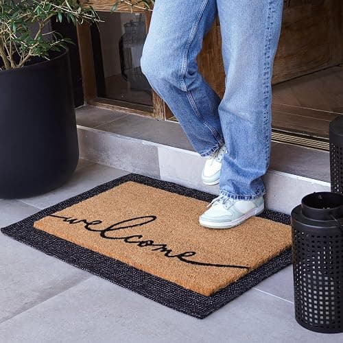 THEODORE MAGNUS Door Mat – Coir Doormat for Outdoor Entrance, Durable Welcome Mat with Non-Slip Backing, Perfect for Front Door and Entryway - Outdoor/Indoor - Warm Greeting - 17" x 30" thumbnail 2