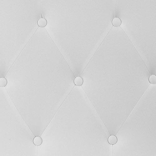 EMMA + OLIVER Tufted Upholstered Twin Size Headboard in White Fabric - Twin - White thumbnail 8