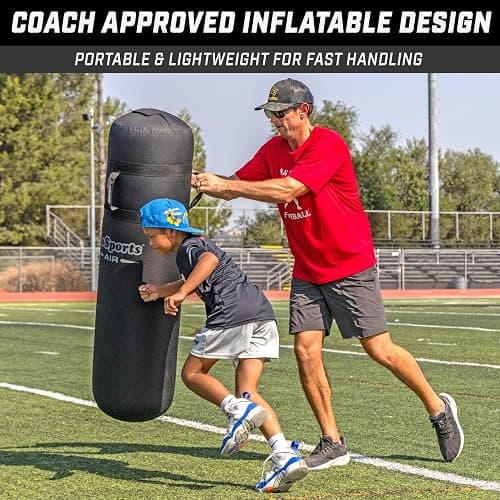 GoSports Inflatable Football Tackling Dummy - Blocking Pad Training Equipment for Football Practice - 4.25 ft Tall thumbnail 2