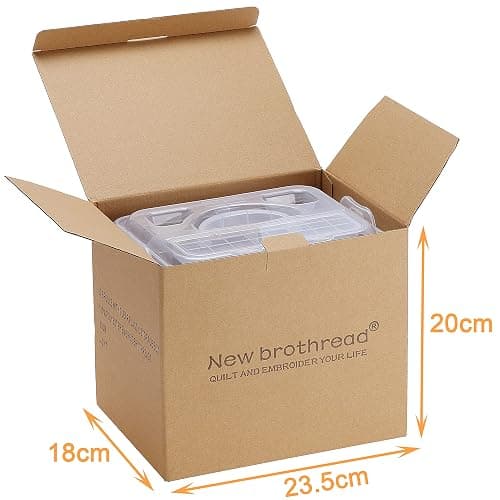 New brothread 3 Layers Stackable Clear Storage Box/Organizer for Holding 60 Spools Home Embroidery & Sewing Thread (Spool Size Requirement: Height≤2.2"/5.6CM; Width≤1.69"/4.3CM) thumbnail 2