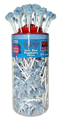 Vidal Lollipops Sour Blue Raspberry (Pack of 150) - Image 1