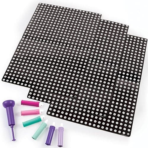 Make It Real Stamp to Reveal DIY Dot Posters, 1 Stamper per kit & 3 Dot Posters |Craft Kit, Artwork Activity, Girls & Kids Ages 6 Bunny, Frog, Panda thumbnail 3