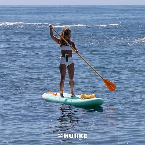 HUIIKE Inflatable Paddle Board for Adults with Accessories Included, Oar, Fins, Pump. Stand Up Paddleboard Great Stability and Resistance. 10’ x 33" x 5.9", Maximum Load 286 lb thumbnail 9