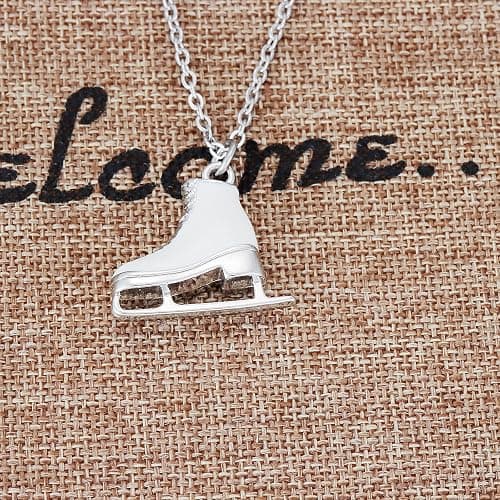Kivosliviz Skater Necklace Women Teen Ice Skate Themed Figure Skating Necklace thumbnail 3