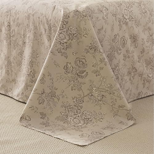 FADFAY Luxury 100% Cotton Percale King Sheet Set – 4-Piece Vintage Botanical Floral Bedding, Hotel-Quality Crisp & Breathable Sheets, Deep Pocket Fitted Sheet, Elegant French Country Cottage Style thumbnail 8