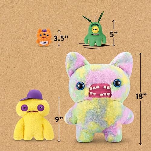 Fuggler Spongebob 5-inch Licensed Keyring Assortment 5 Pack by ZURU – Funny Ugly Monster Stuffed Animal with Human-Like Teeth, Collectible Bag Charm for Kids, Tweens, Teens, Adults thumbnail 7
