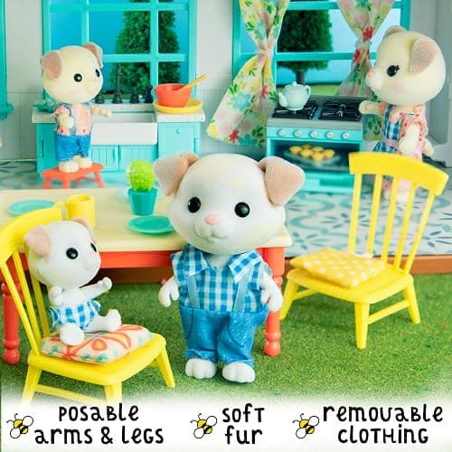 Honey Bee Acres The Barksters Dog Family, 4 Miniature Doll Figures, Small thumbnail 2