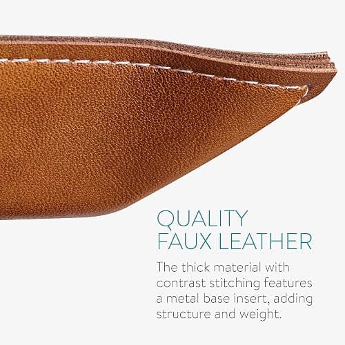 Navaris Faux Leather Valet Tray Set of 2 - Catch All Tray for Key Entryway Table Nightstand - Catchall for Keys Watch Remote Phone - Valet Storage for Men - Mens Storage Dish thumbnail 5