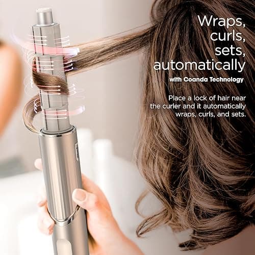Shark HD430 FlexStyle Air Styling & Drying System, Powerful Hair Dryer Brush & Multi-Styler with Auto-Wrap Curlers, Paddle Brush, Oval Brush, Concentrator Attachment, Stone - FlexStyle-Straight & Wavy Hair thumbnail 2
