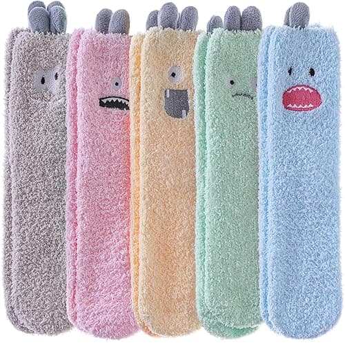 DYW Fuzzy Socks for Women Soft Cozy Fluffy Winter Warm Slipper Socks Home Sleeping Animal Socks - Image 1