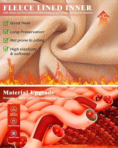 Unesmaro Women's Thermal Fleece Lined Tights, Translucent Skin Tone Pantyhose Style Leggings for Winter Warmth thumbnail 2